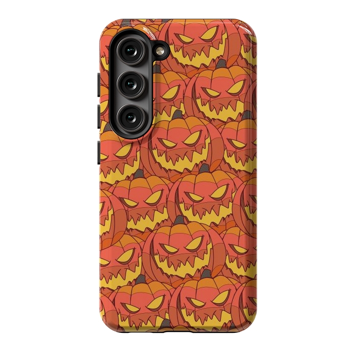 Galaxy S23 StrongFit Halloween pumpkin carvings by Steve Wade (Swade)