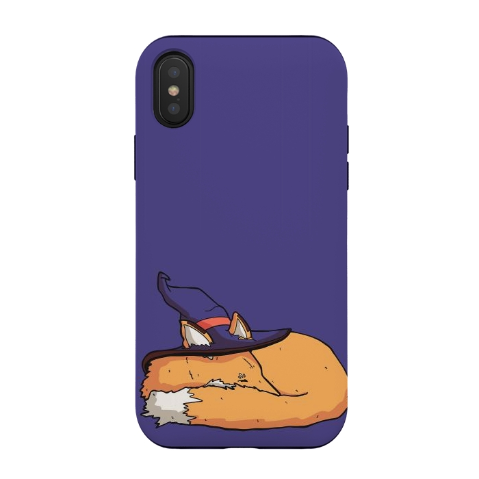 iPhone Xs / X StrongFit The sleeping wizard's fox by Steve Wade (Swade)