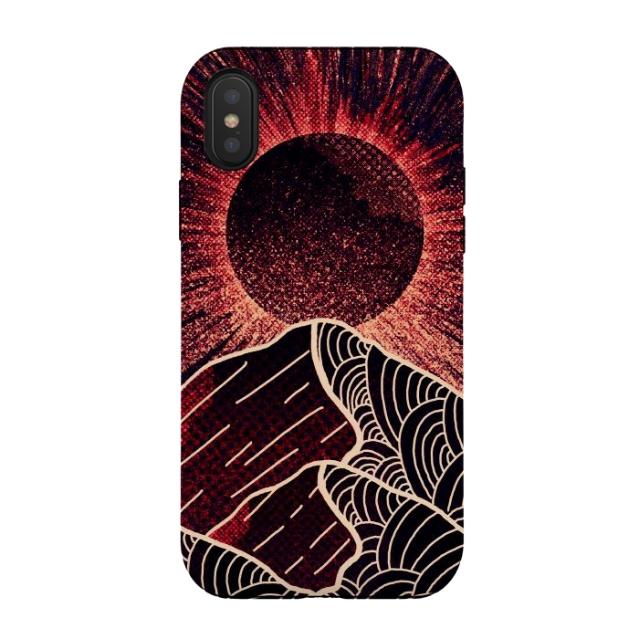 iPhone Xs / X StrongFit The red sun burst by Steve Wade (Swade)