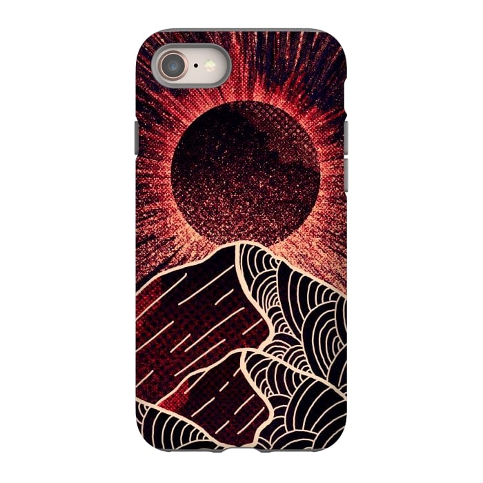 iPhone 8 StrongFit The red sun burst by Steve Wade (Swade)