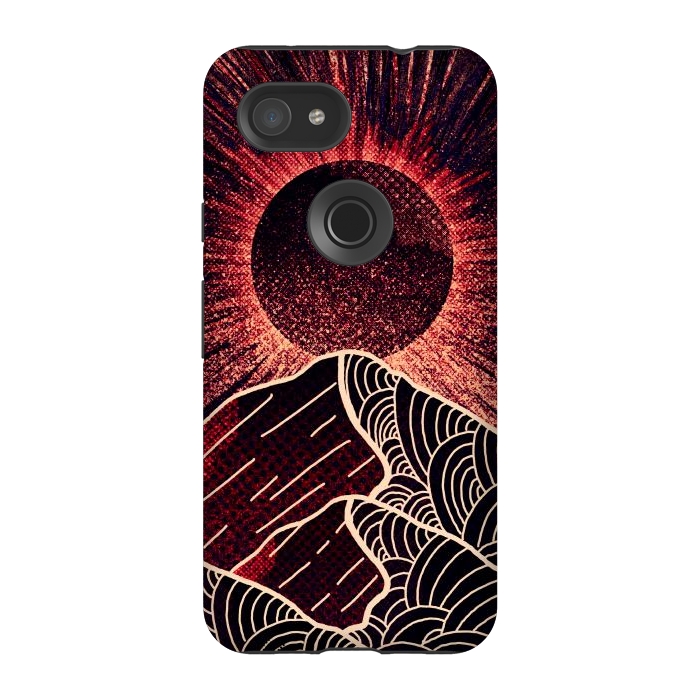 Pixel 3A StrongFit The red sun burst by Steve Wade (Swade)