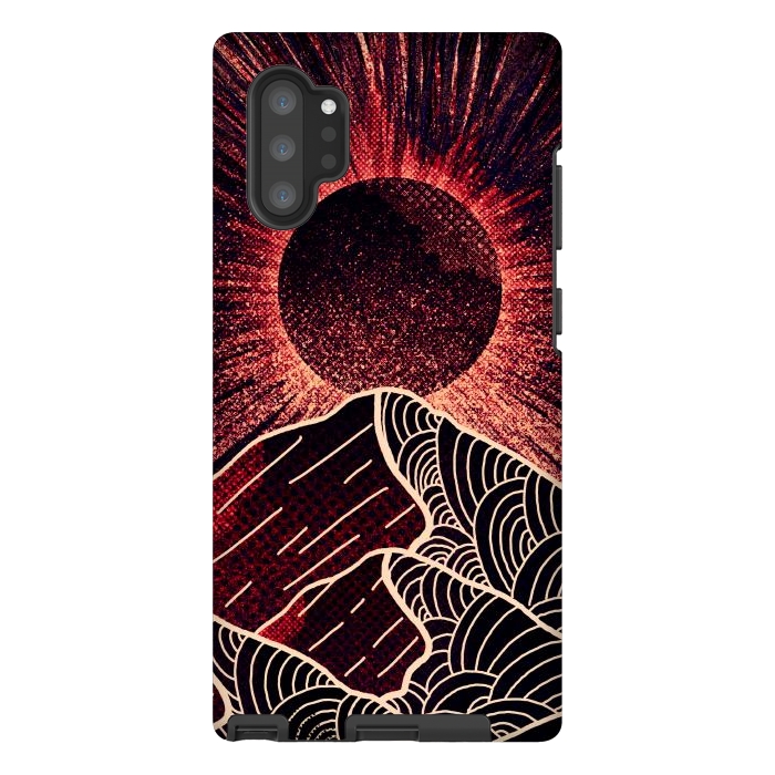 Galaxy Note 10 plus StrongFit The red sun burst by Steve Wade (Swade)