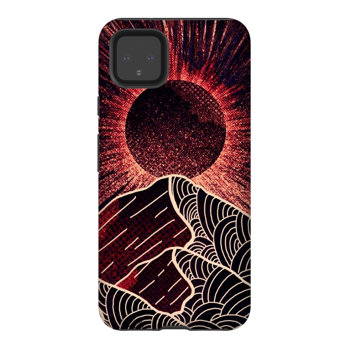 Pixel 4XL StrongFit The red sun burst by Steve Wade (Swade)