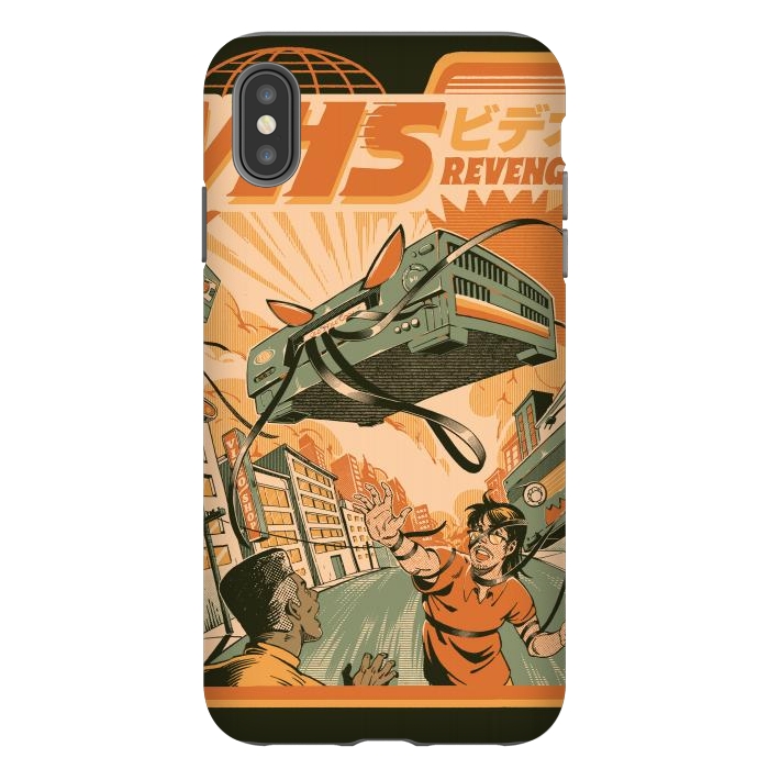 iPhone Xs Max StrongFit VHS Revenge by Ilustrata