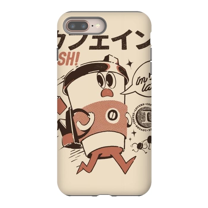 iPhone 8 plus StrongFit I'm so Latte! - Cream by Ilustrata