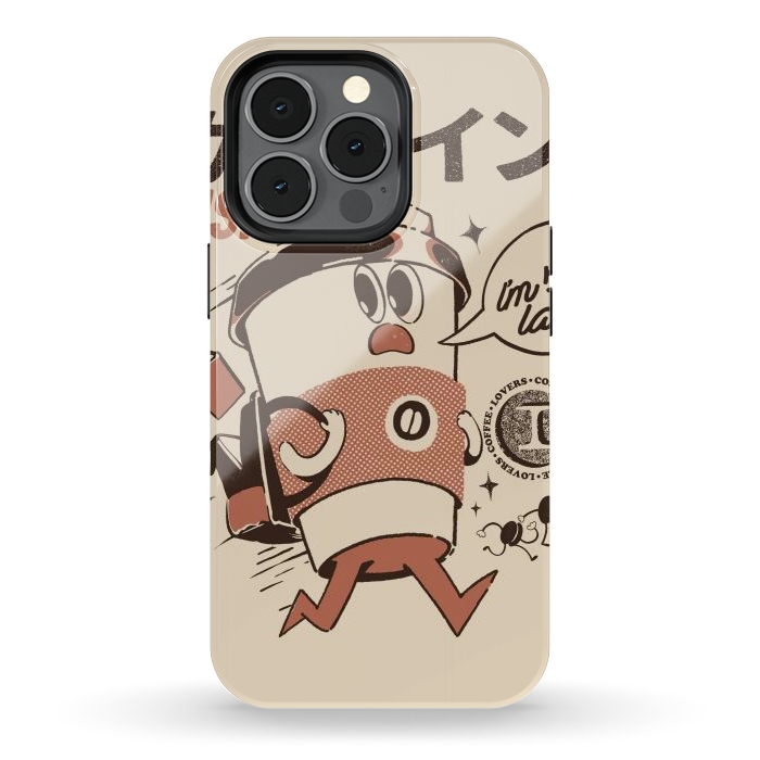 iPhone 13 pro StrongFit I'm so Latte! - Cream by Ilustrata