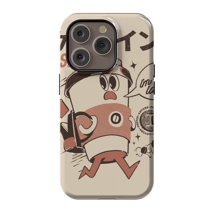 iPhone 14 Pro StrongFit I'm so Latte! - Cream by Ilustrata