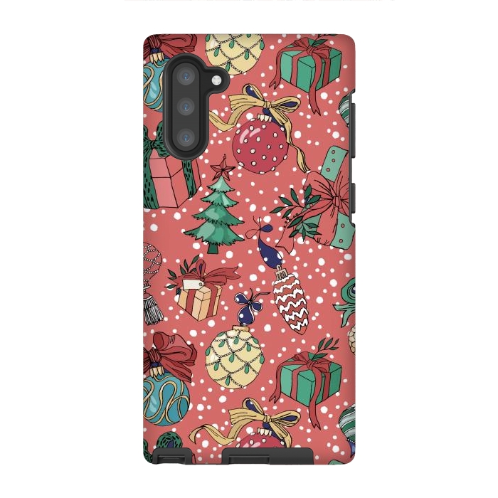 Galaxy Note 10 StrongFit Snow Falls And Presents At Christmas by ArtsCase