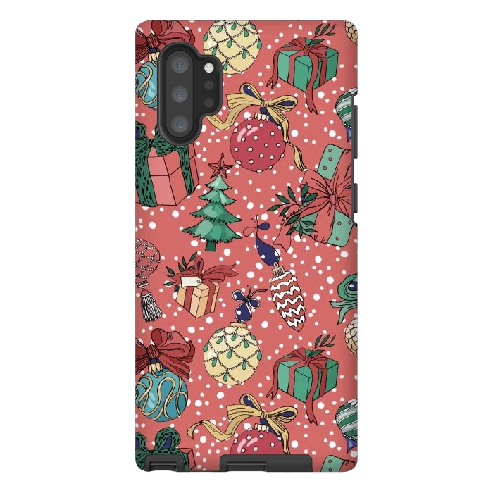Galaxy Note 10 plus StrongFit Snow Falls And Presents At Christmas by ArtsCase