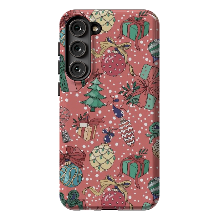 Galaxy S23 Plus StrongFit Snow Falls And Presents At Christmas by ArtsCase