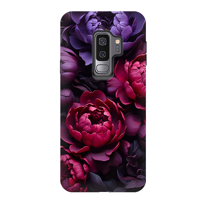 Galaxy S9 plus StrongFit Moody peonies by haroulita