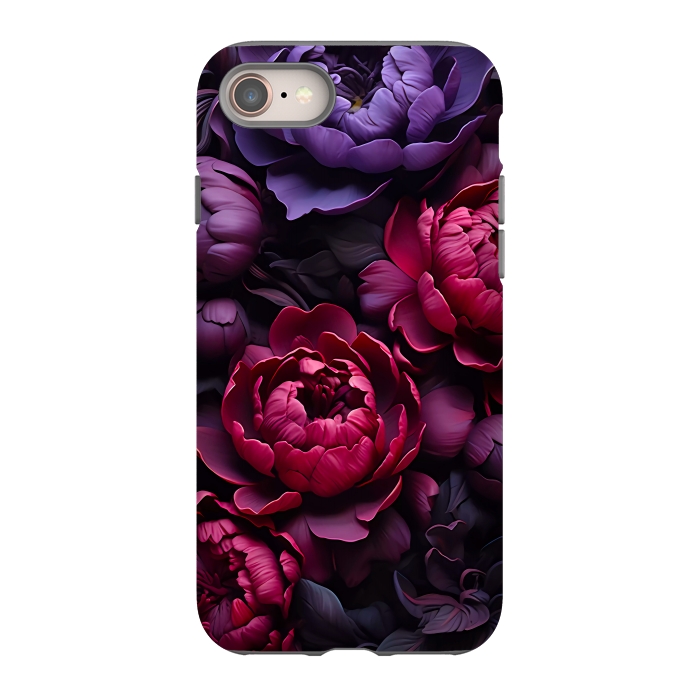 iPhone 8 StrongFit Moody peonies by haroulita