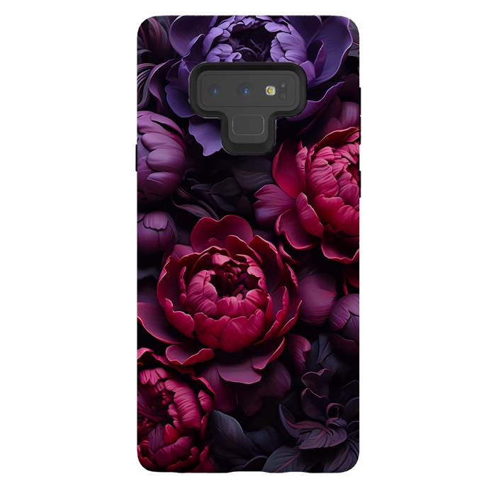 Galaxy Note 9 StrongFit Moody peonies by haroulita