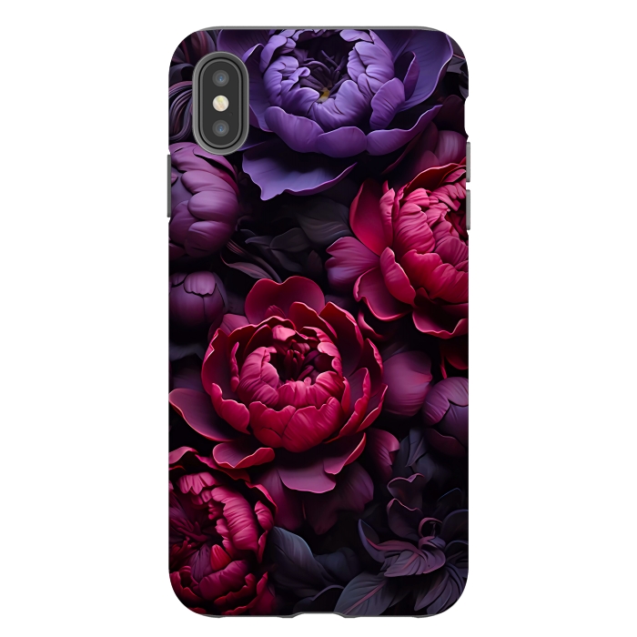 iPhone Xs Max StrongFit Moody peonies by haroulita