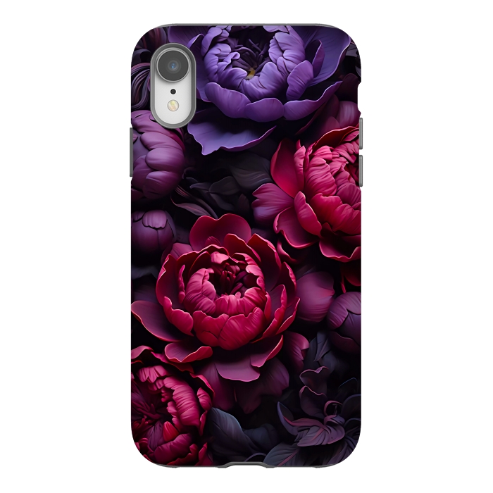 iPhone Xr StrongFit Moody peonies by haroulita