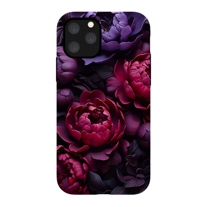 iPhone 11 Pro StrongFit Moody peonies by haroulita