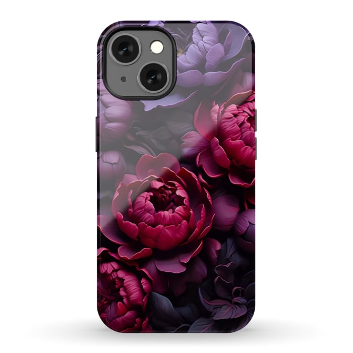 iPhone 13 StrongFit Moody peonies by haroulita