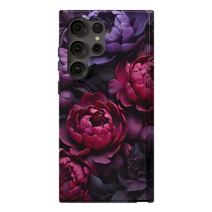 Galaxy S23 Ultra StrongFit Moody peonies by haroulita