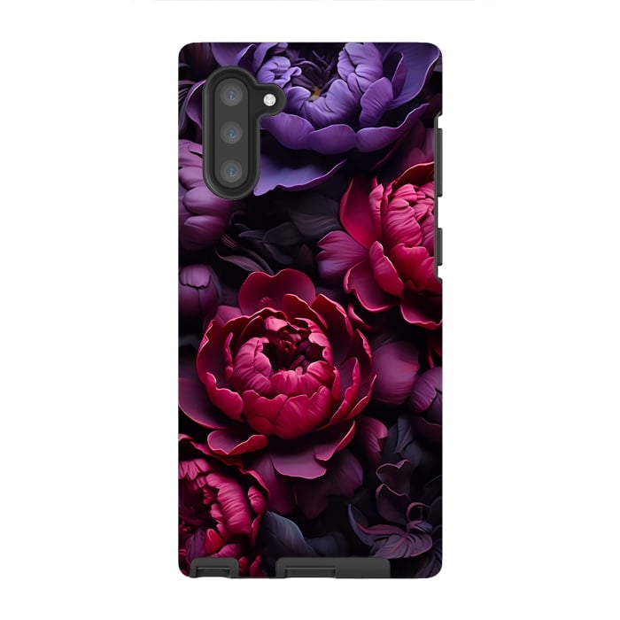 Galaxy Note 10 StrongFit Moody peonies by haroulita