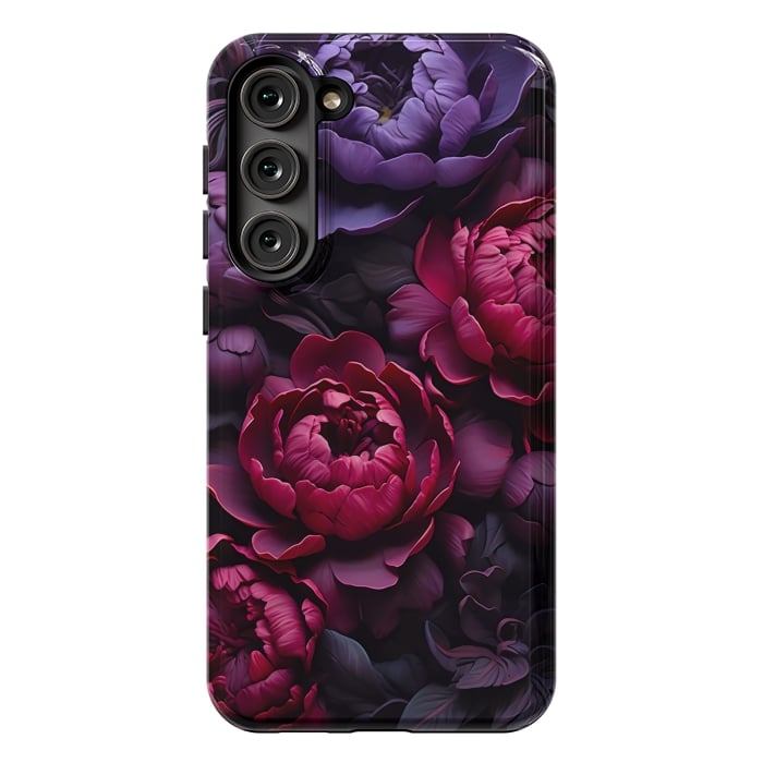 Galaxy S23 Plus StrongFit Moody peonies by haroulita
