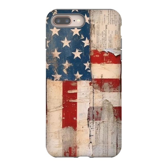 iPhone 7 plus StrongFit Vintage American flag by haroulita