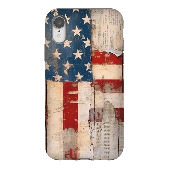 iPhone Xr StrongFit Vintage American flag by haroulita