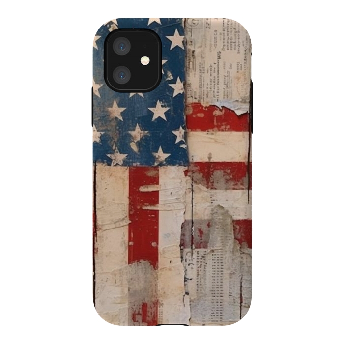 iPhone 11 StrongFit Vintage American flag by haroulita
