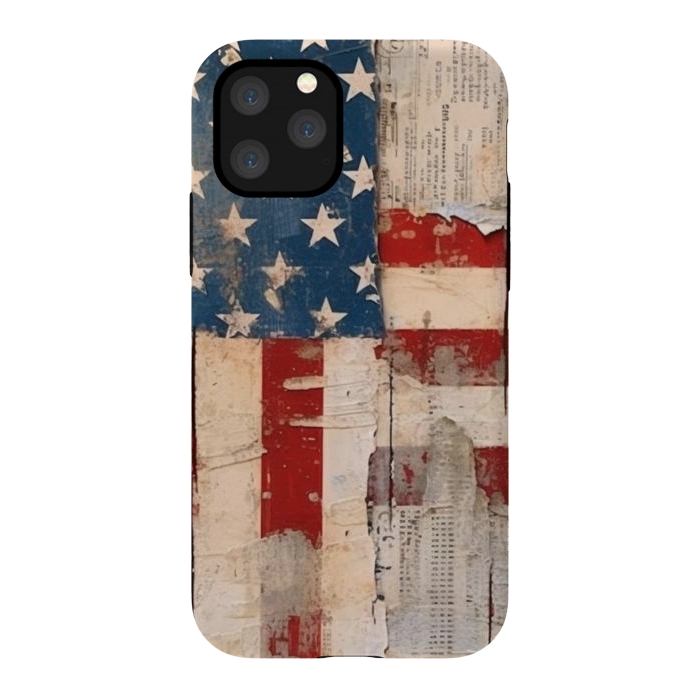 iPhone 11 Pro StrongFit Vintage American flag by haroulita