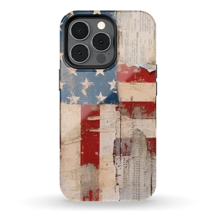 iPhone 13 pro StrongFit Vintage American flag by haroulita