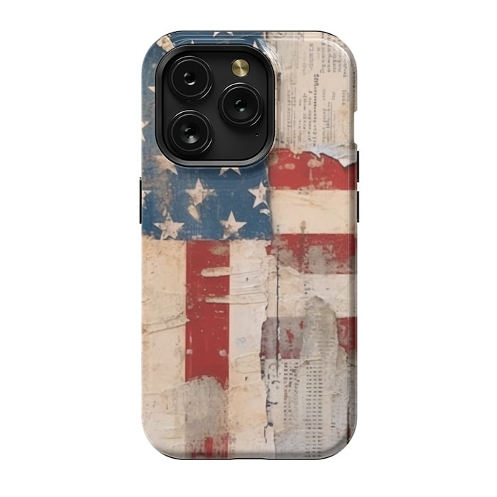 iPhone 15 Pro StrongFit Vintage American flag by haroulita