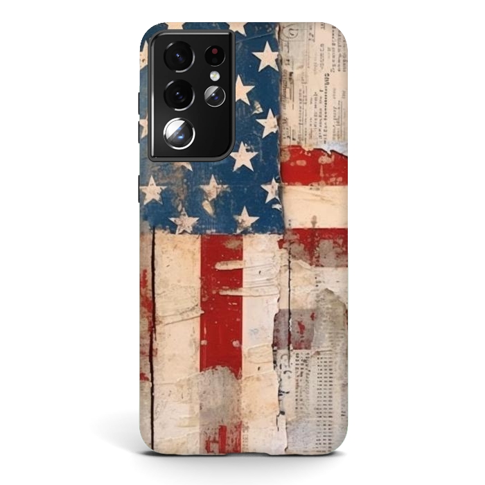 Galaxy S21 ultra StrongFit Vintage American flag by haroulita