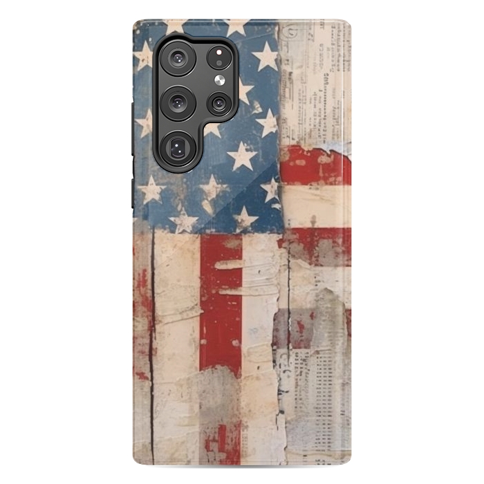 Galaxy S22 Ultra StrongFit Vintage American flag by haroulita