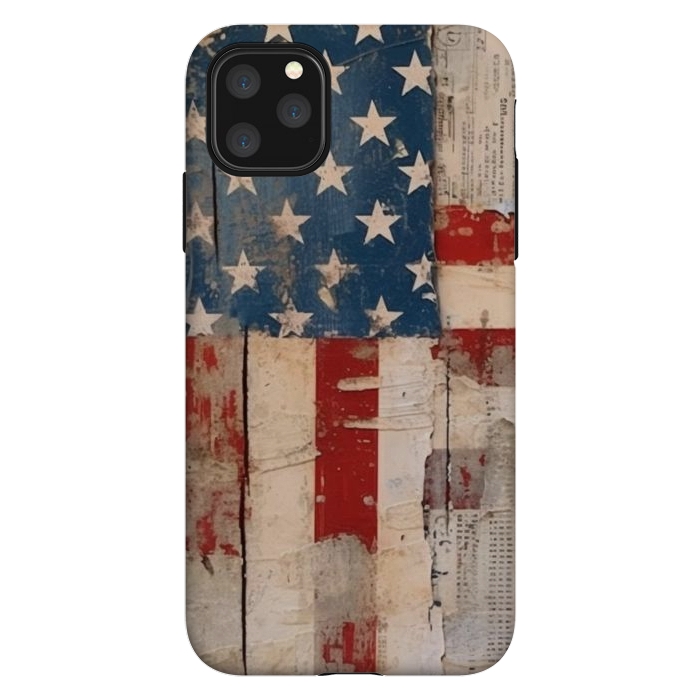 iPhone 11 Pro Max StrongFit Vintage American flag by haroulita