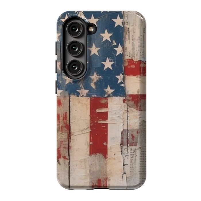 Galaxy S23 StrongFit Vintage American flag by haroulita