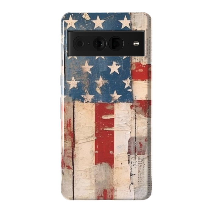 Pixel 7 Pro StrongFit Vintage American flag by haroulita