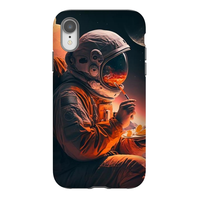 iPhone Xr StrongFit Astronaut in the moon by haroulita