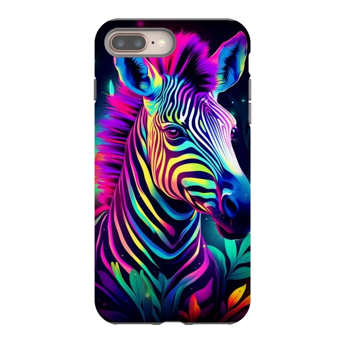 iPhone 7 plus StrongFit colorful zebra by haroulita