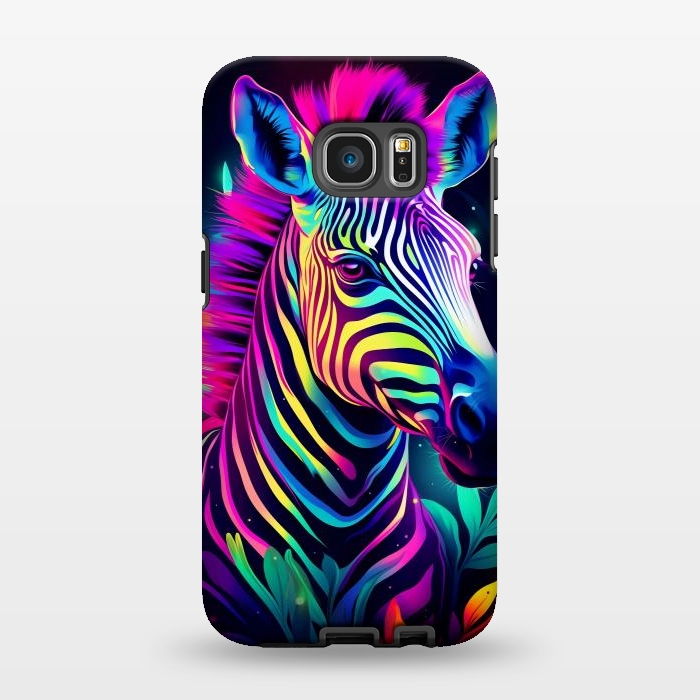 Galaxy S7 EDGE StrongFit colorful zebra by haroulita