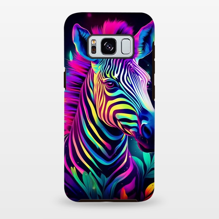 Galaxy S8 plus StrongFit colorful zebra by haroulita