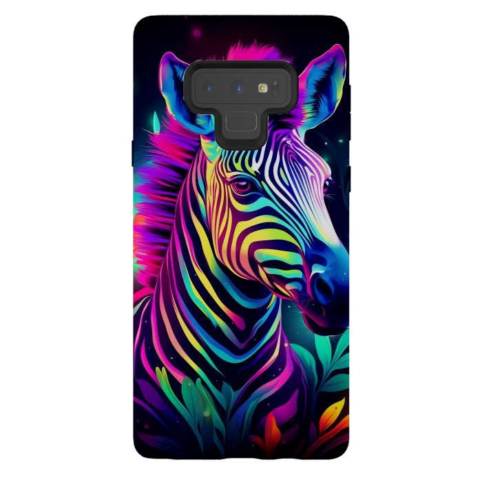 Galaxy Note 9 StrongFit colorful zebra by haroulita