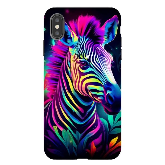 iPhone Xs Max StrongFit colorful zebra by haroulita