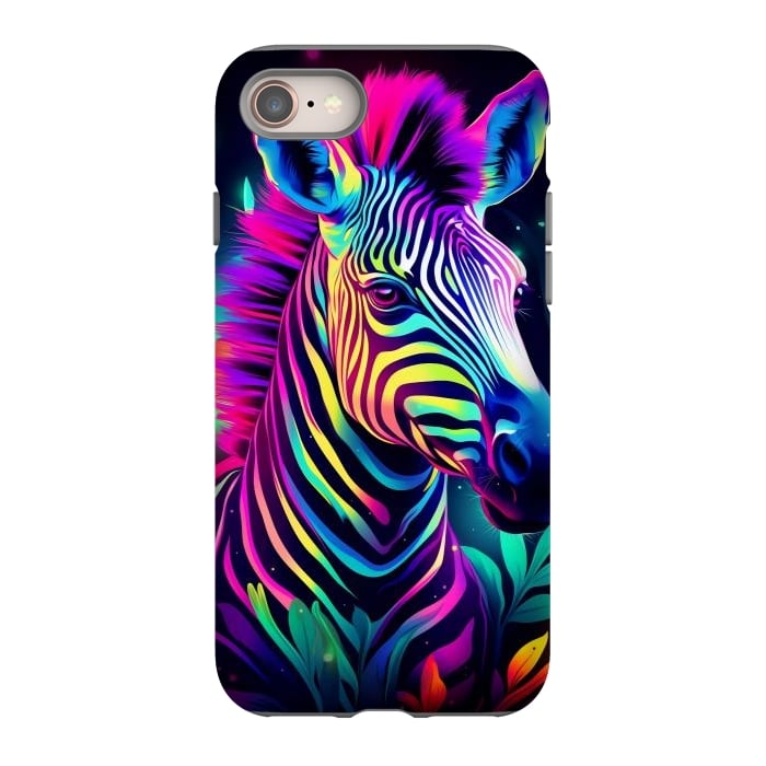 iPhone SE StrongFit colorful zebra by haroulita