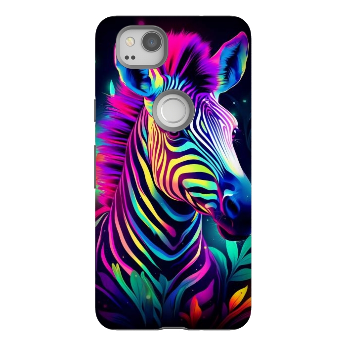 Pixel 2 StrongFit colorful zebra by haroulita