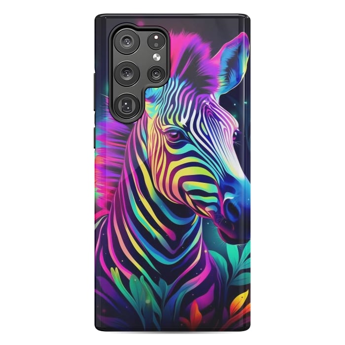 Galaxy S22 Ultra StrongFit colorful zebra by haroulita