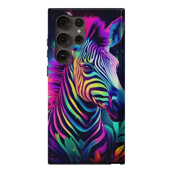 Galaxy S23 Ultra StrongFit colorful zebra by haroulita