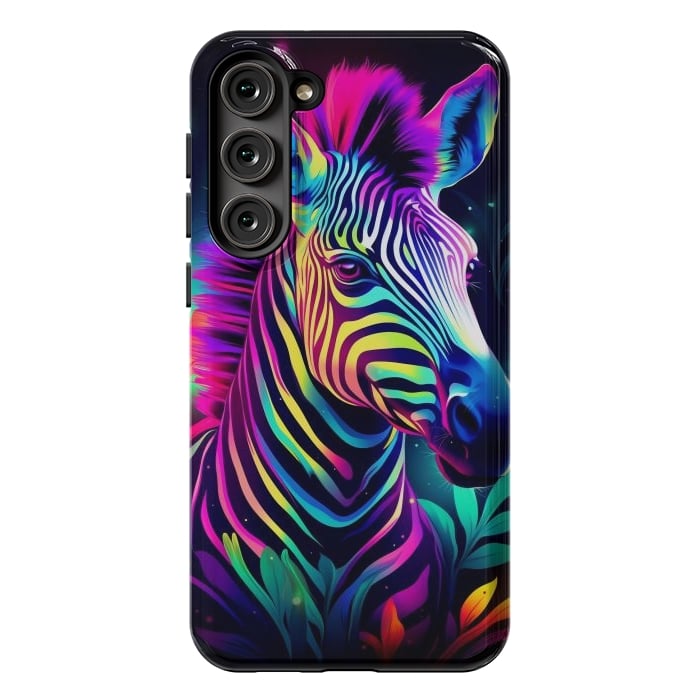 Galaxy S23 Plus StrongFit colorful zebra by haroulita