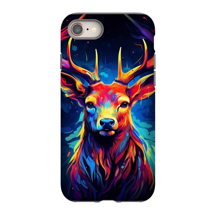 iPhone 8 StrongFit Colorful deer by haroulita