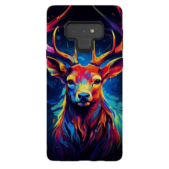 Galaxy Note 9 StrongFit Colorful deer by haroulita