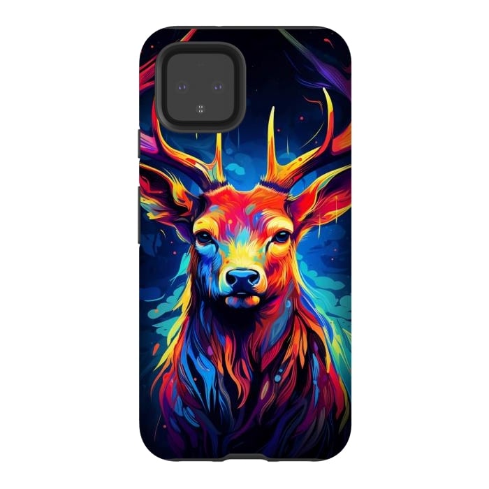 Pixel 4 StrongFit Colorful deer by haroulita