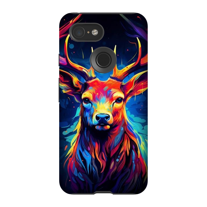 Pixel 3 StrongFit Colorful deer by haroulita